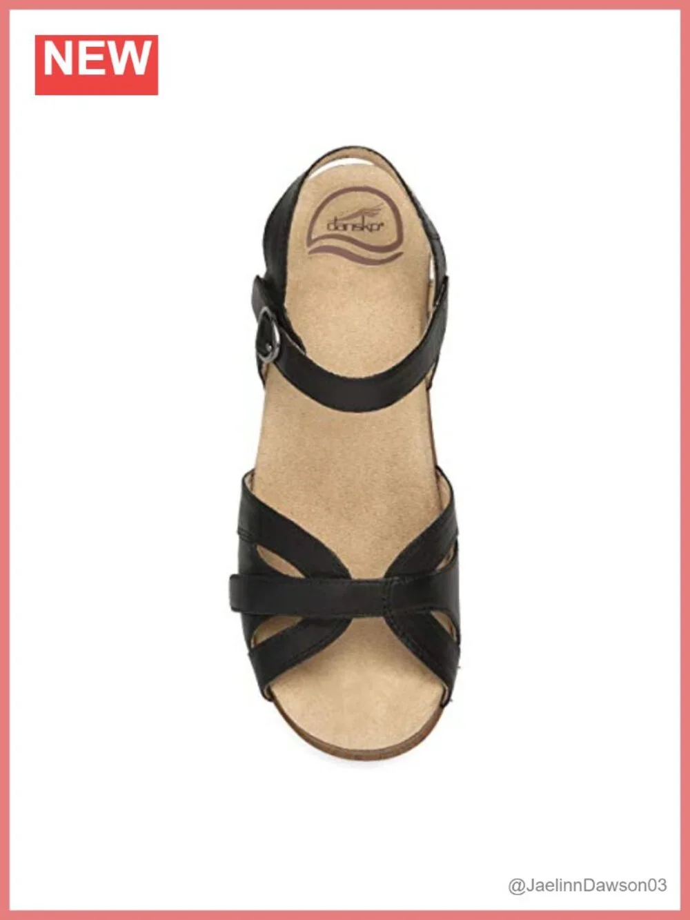 Dansko Season Wedge Sandal Leather Hook & Loop Arch Support Women's Shoes
